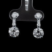 3.41 Carats Lab Grown Diamond 14K Gold Earrings