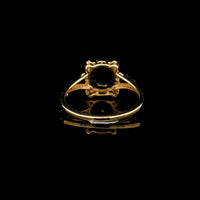 1.49 Ct Cushion Mixed Cut Natural Sapphire 14K Gold Ring