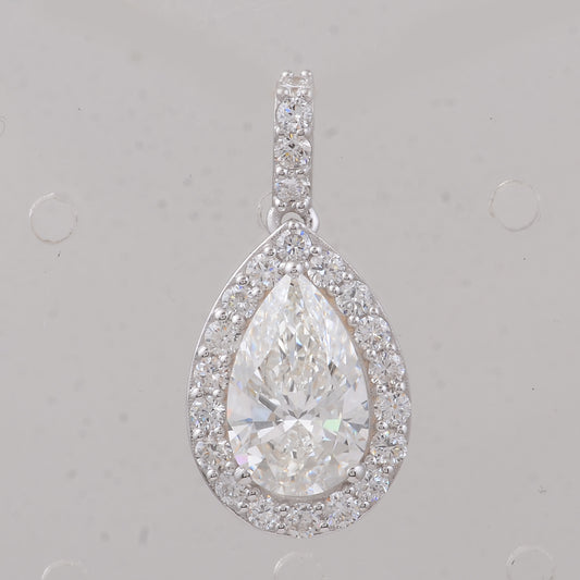 2.54 Carats Lab Grown Diamond 14K Gold Pendant