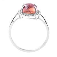 2.36 Ct Round Mixed Cut Natural Tourmaline 950 Platinum Ring