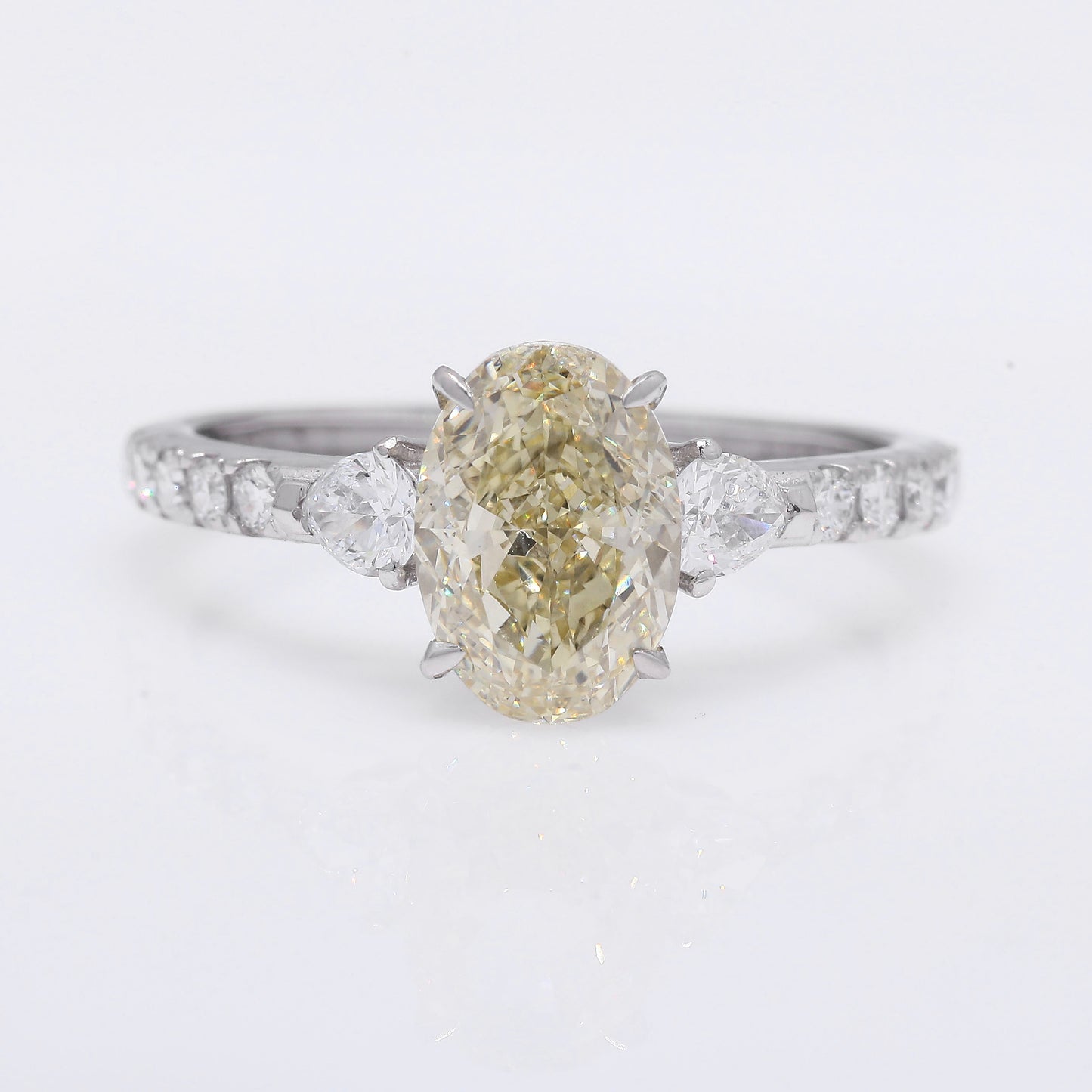2.53 Ct Oval Brilliant Lab Grown Diamond 950 Platinum Ring
