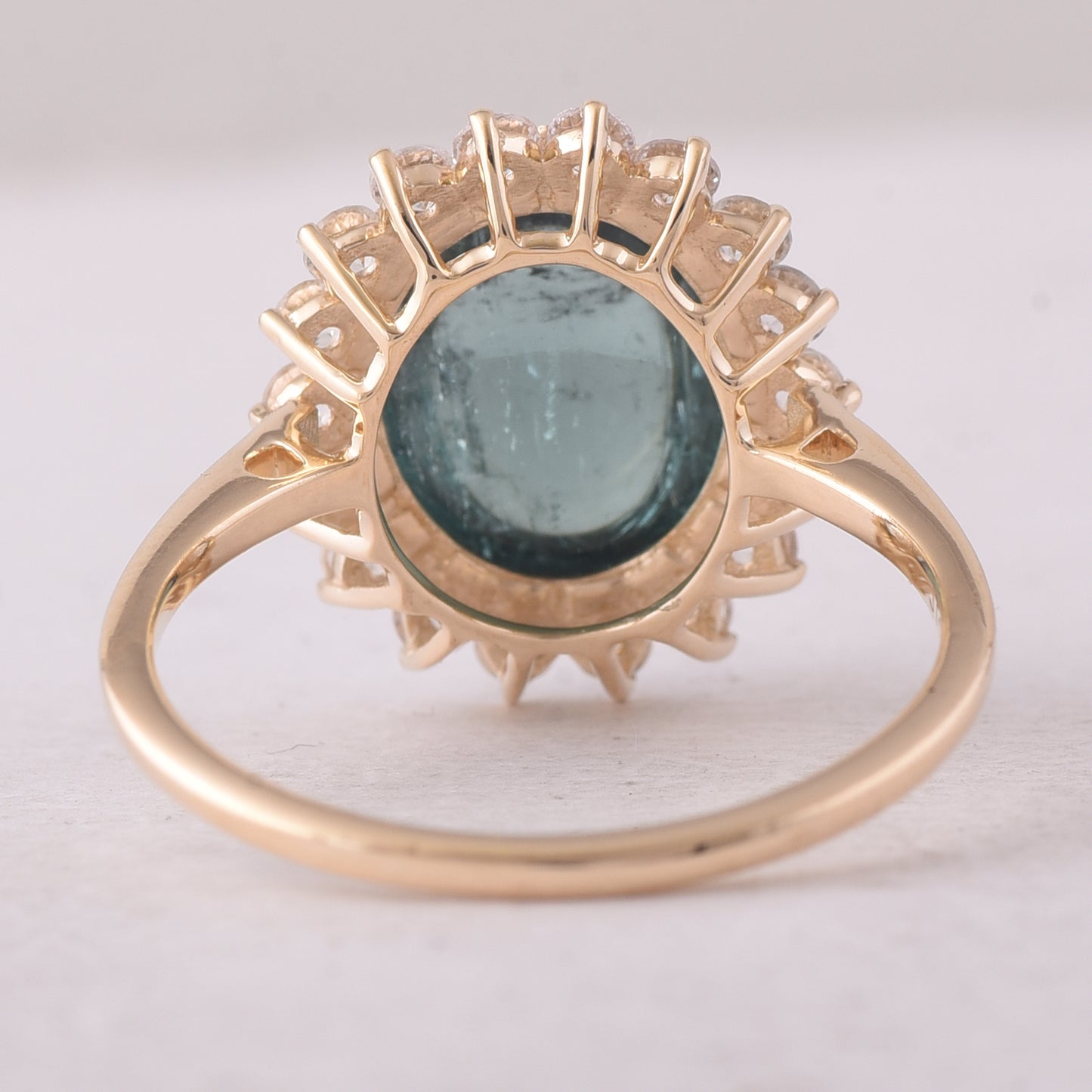 5.32 Ct Oval Tourmaline 9K Gold Ring