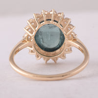 5.32 Ct Oval Tourmaline 9K Gold Ring