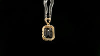 3.75 Ct Octagon Natural Sapphire 14K Gold Pendant