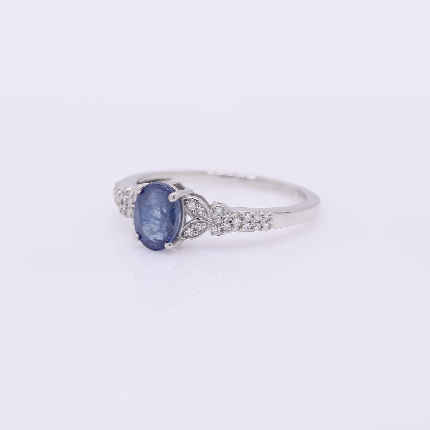 1.36 Ct Oval Mixed Cut Natural Sapphire 950 Platinum Ring