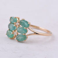 1.26 Ct Oval Natural Emerald 14K Gold Ring