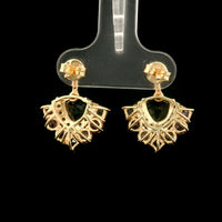 3.27 Ct Trillion Tourmaline 14K Gold Earrings