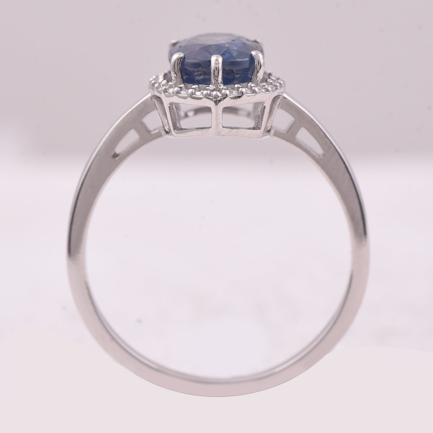 2.11 Ct Oval Mixed Cut Natural Sapphire 950 Platinum Ring