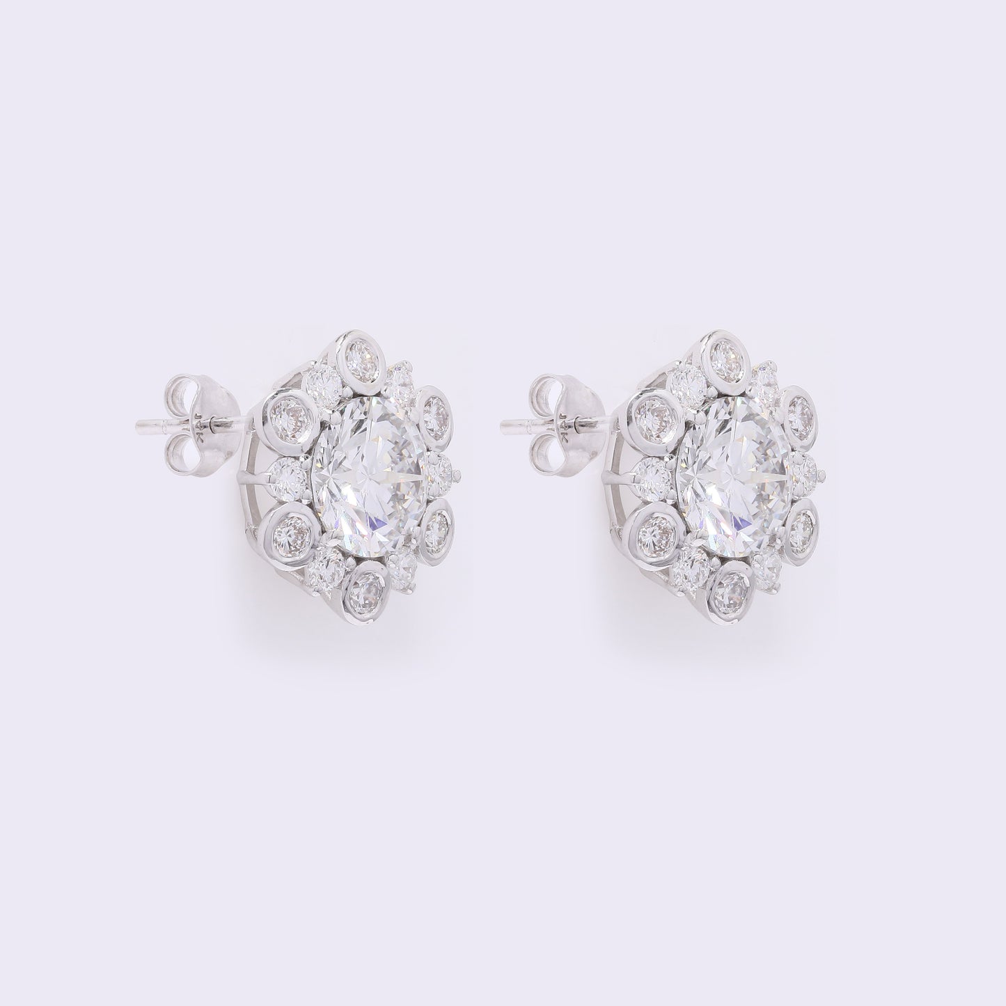4.16 Carats Lab Grown Diamond 14K Gold Earrings