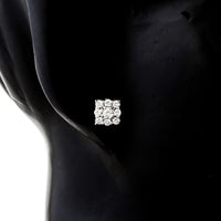 0.71 Ct Round Lab Grown Diamond 925 Silver Earrings
