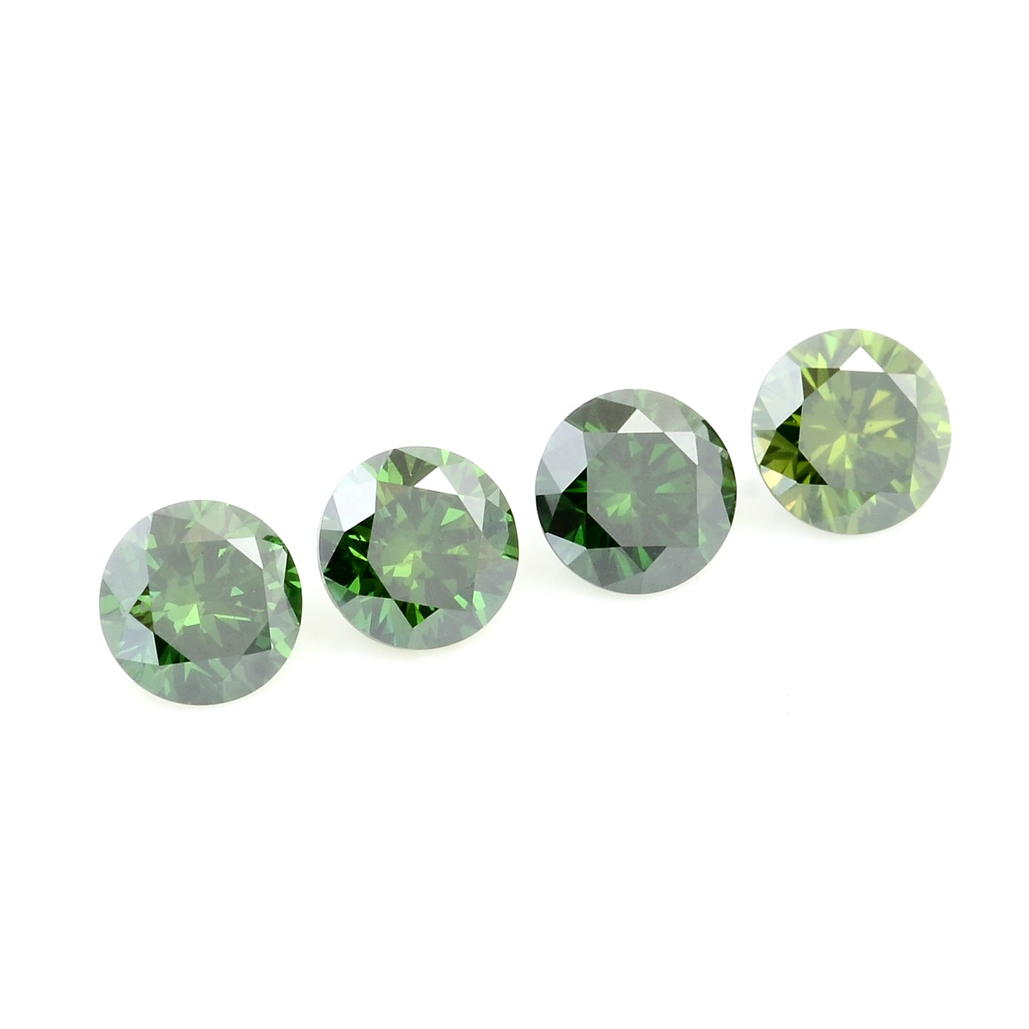 0.73 Green Diamond Round Loose Gemstone