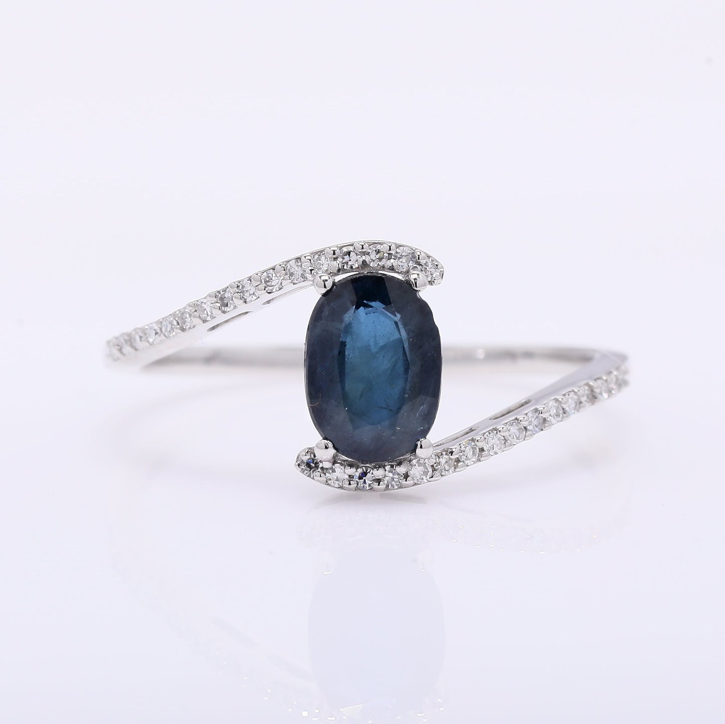1.13 Ct Oval Mixed Cut Natural Sapphire 950 Platinum Ring
