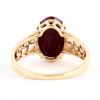 3.40 Ct Oval Ruby 14K Gold Ring