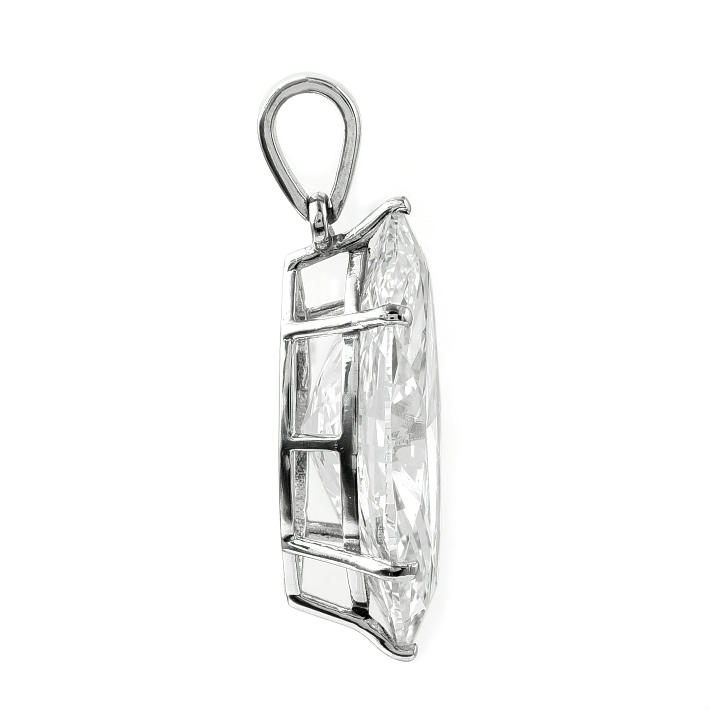 5.74 Ct Marquise Brilliant Lab Grown Diamond 950 Platinum Pendant