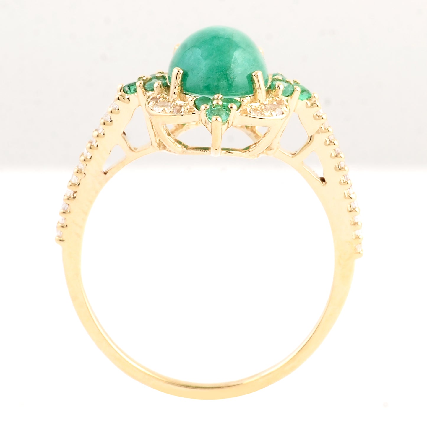 2.42 Ct Oval Emerald 14K Gold Ring