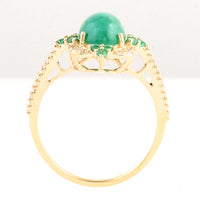 2.42 Ct Oval Emerald 14K Gold Ring