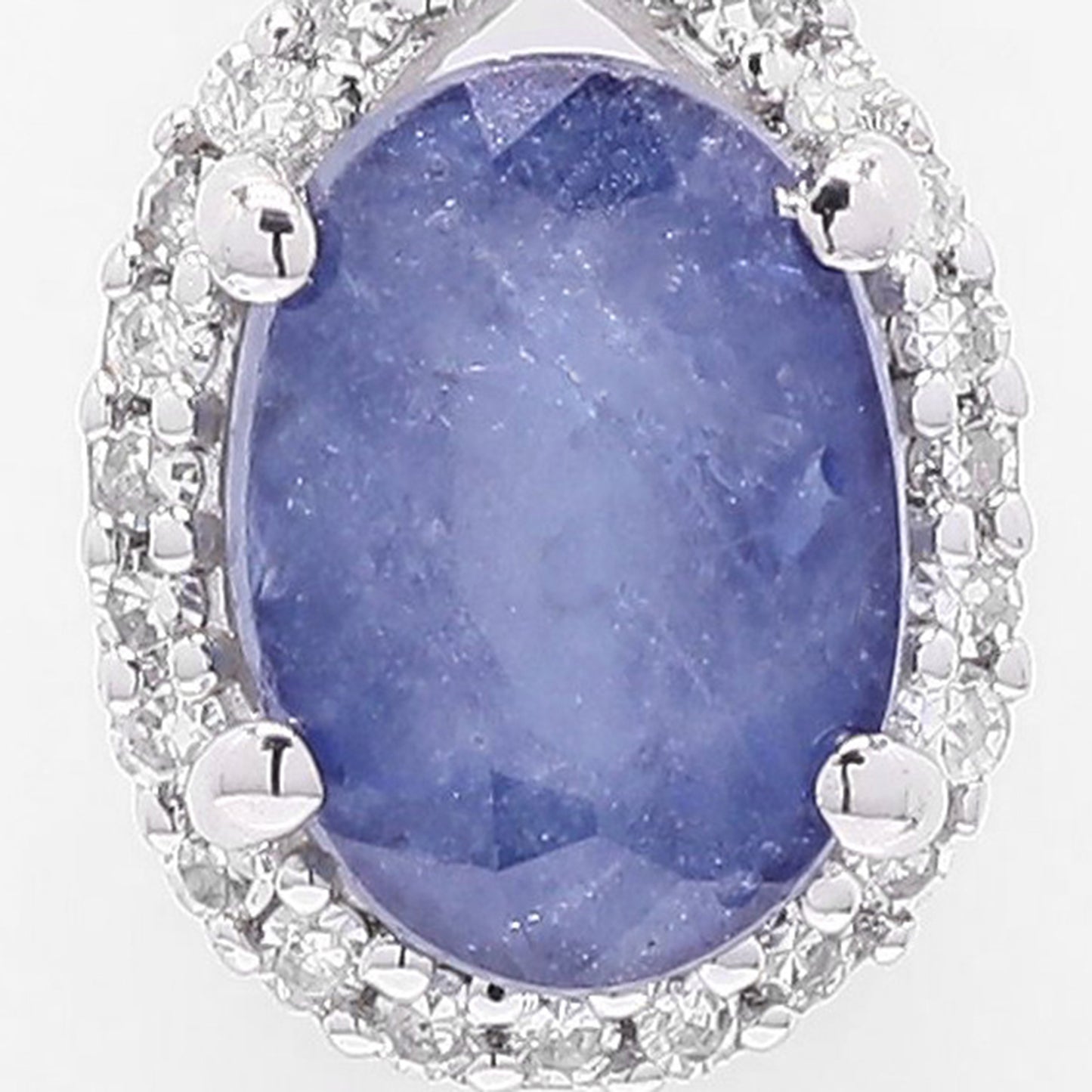 1.34 Ct Oval Mixed Cut Natural Sapphire 950 Platinum Pendant