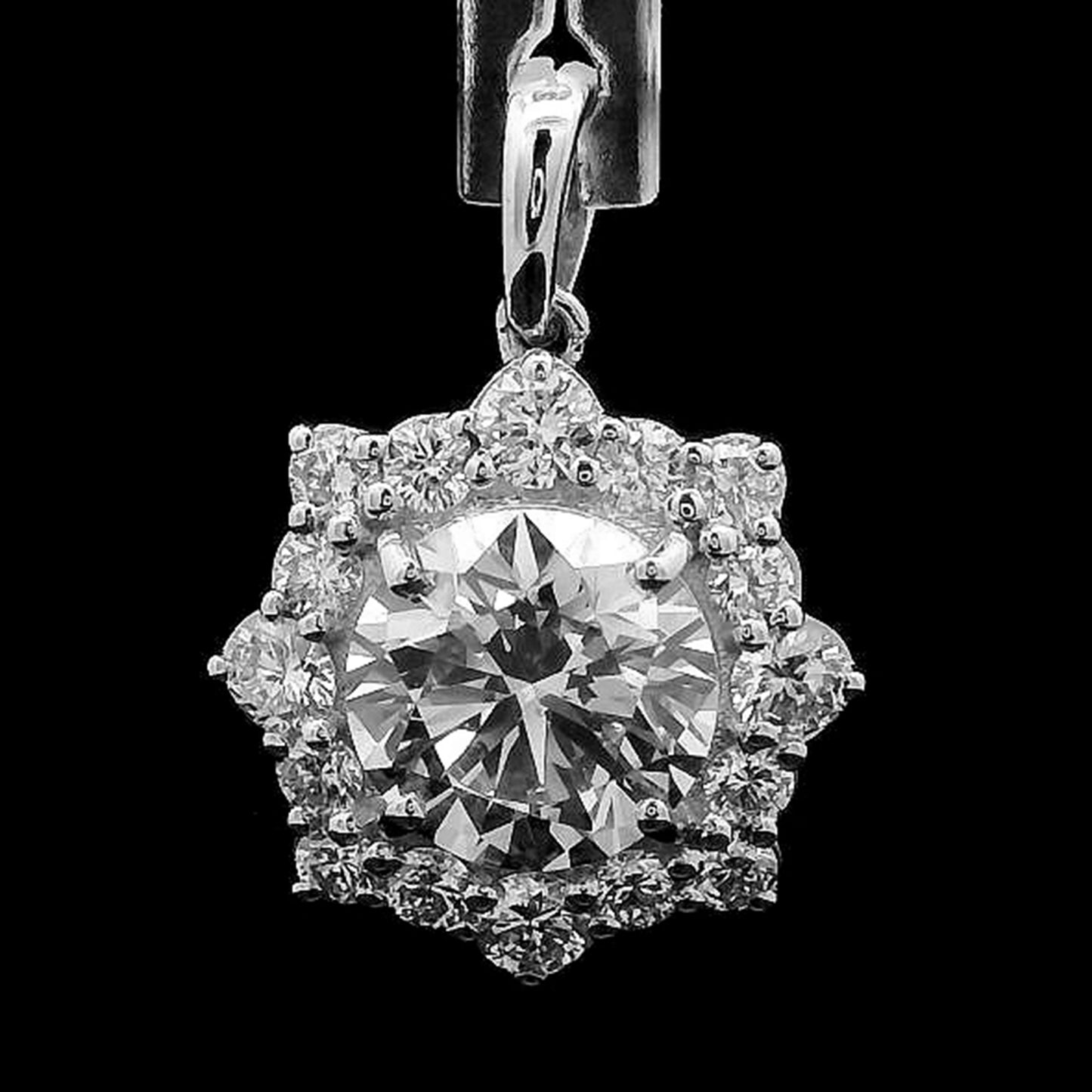 2.24 Carats Lab Grown Diamond 14K Gold Pendant