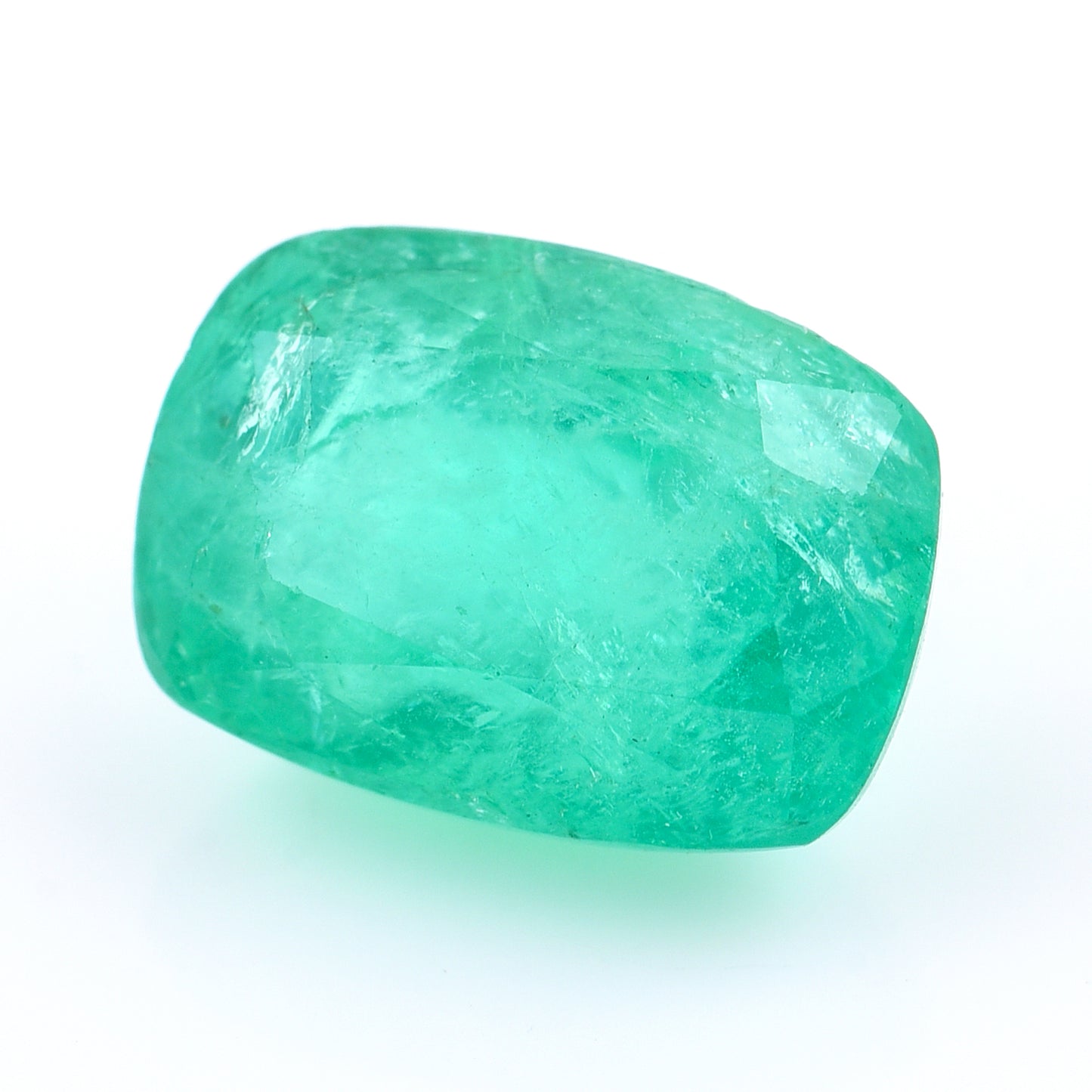 3.1 Natural Beryl Emerald Rectangular Cushion Mixed Cut Gemstone
