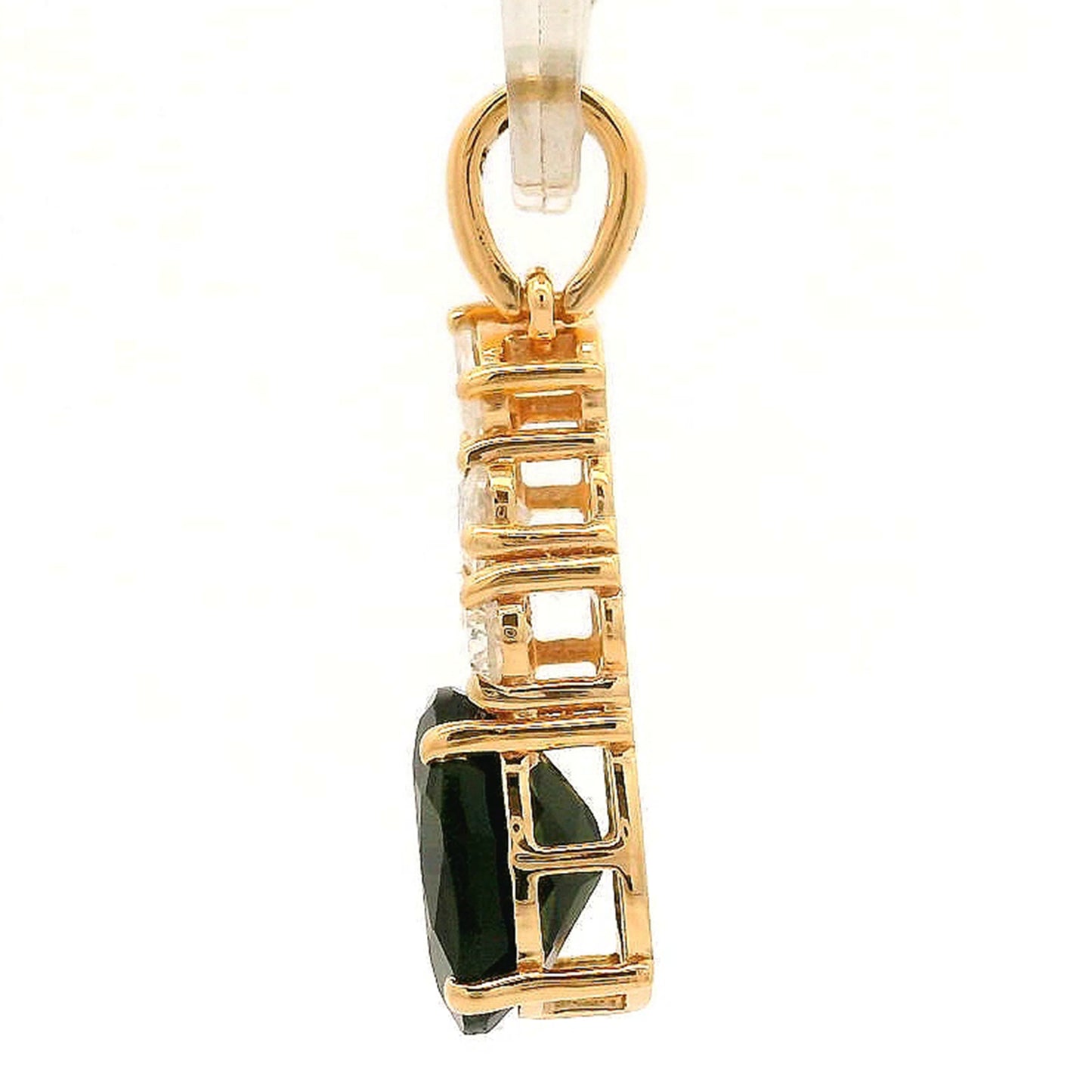 1.68 Ct Oval Tourmaline 14K Gold Pendant