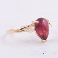 2.30 Ct Pear Natural Pink Tourmaline 14K Gold Ring