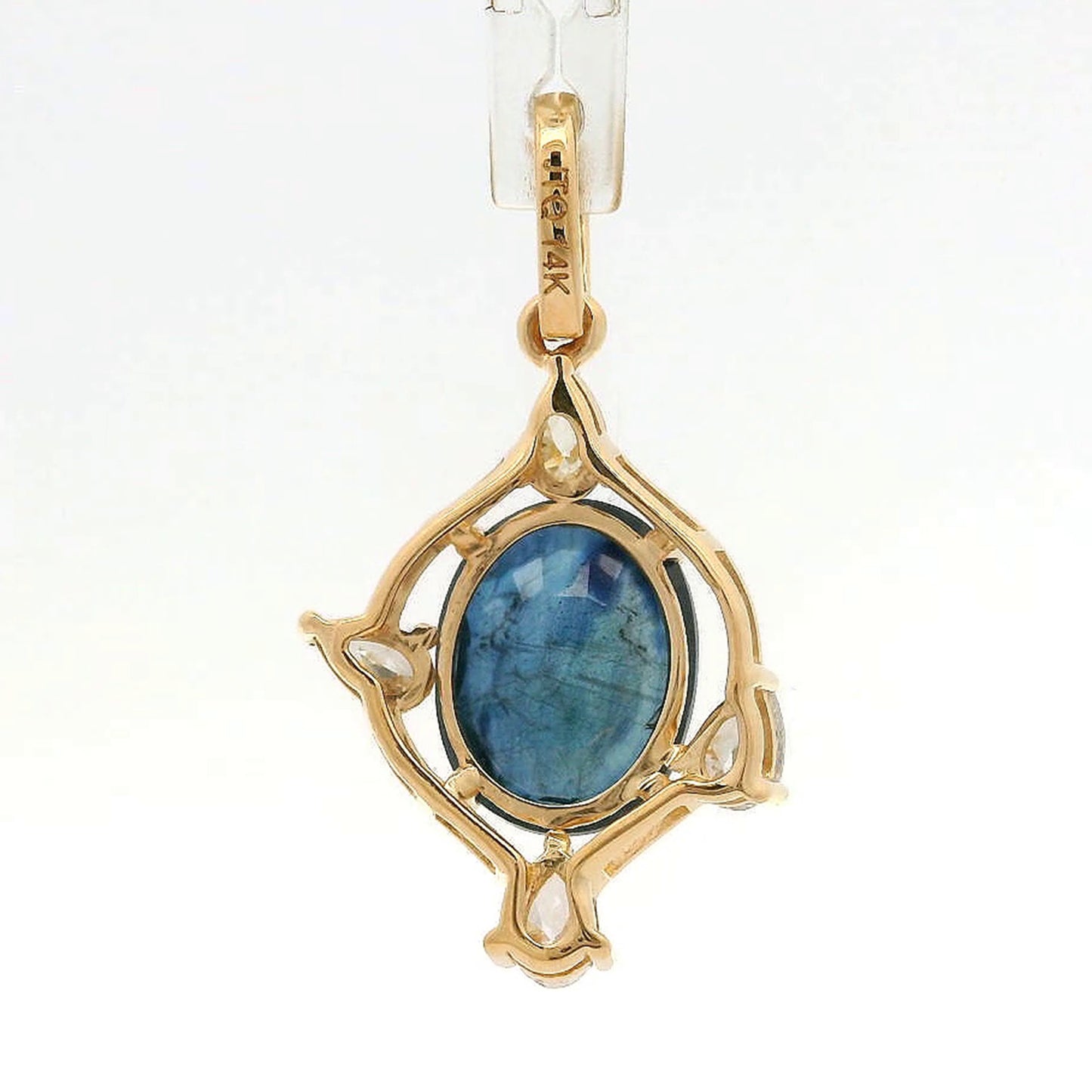 2.68 Ct Oval Sapphire 14K Gold Pendant