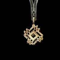 1.06 Ct Square Tourmaline 14K Gold Pendant