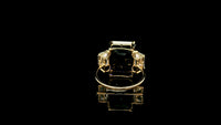 14.92 Ct Octagon Lab Grown Sapphire 14K Gold Ring