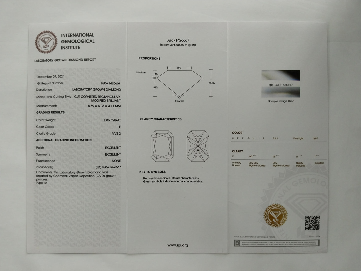 2.18 Ct Cut Cornere Rectangular Modifie Brilliant Lab Grown Diamond 950 Platinum Ring