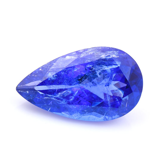 7.84 Natural Zoisite Tanzanite Pear Mixed Cut Gemstone