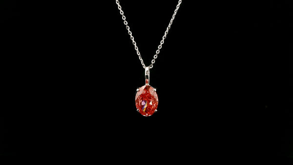 2.02 Carats Pink Lab Grown Diamond 14K Gold Pendant