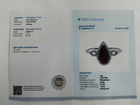 1.35 Ct Pear Mixed Cut Natural Ruby 950 Platinum Ring
