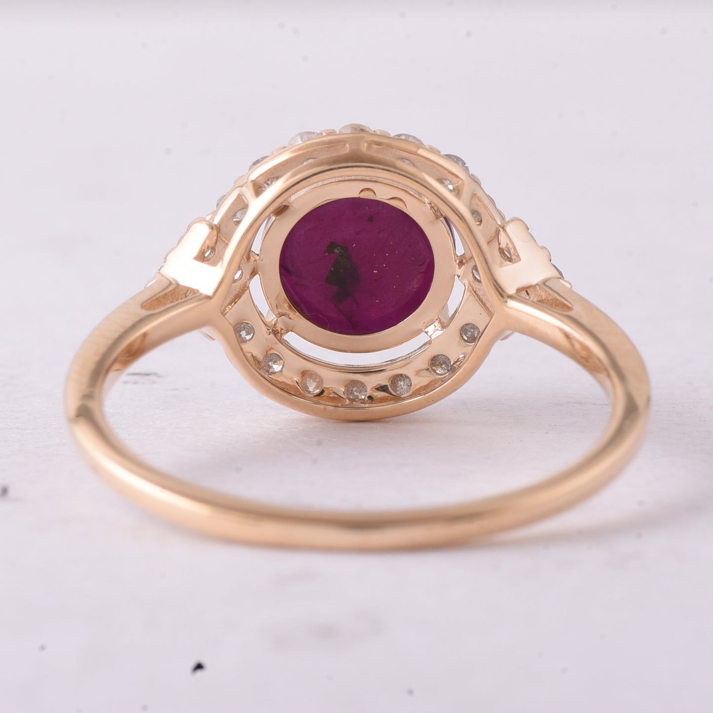 2.71 Ct Round Ruby 9K Gold Ring