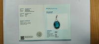 2.85 Ct Oval Mixed Cut Natural Emerald 14K Gold Pendant