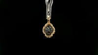 3.38 Ct Cushion Natural Sapphire 14K Gold Pendant