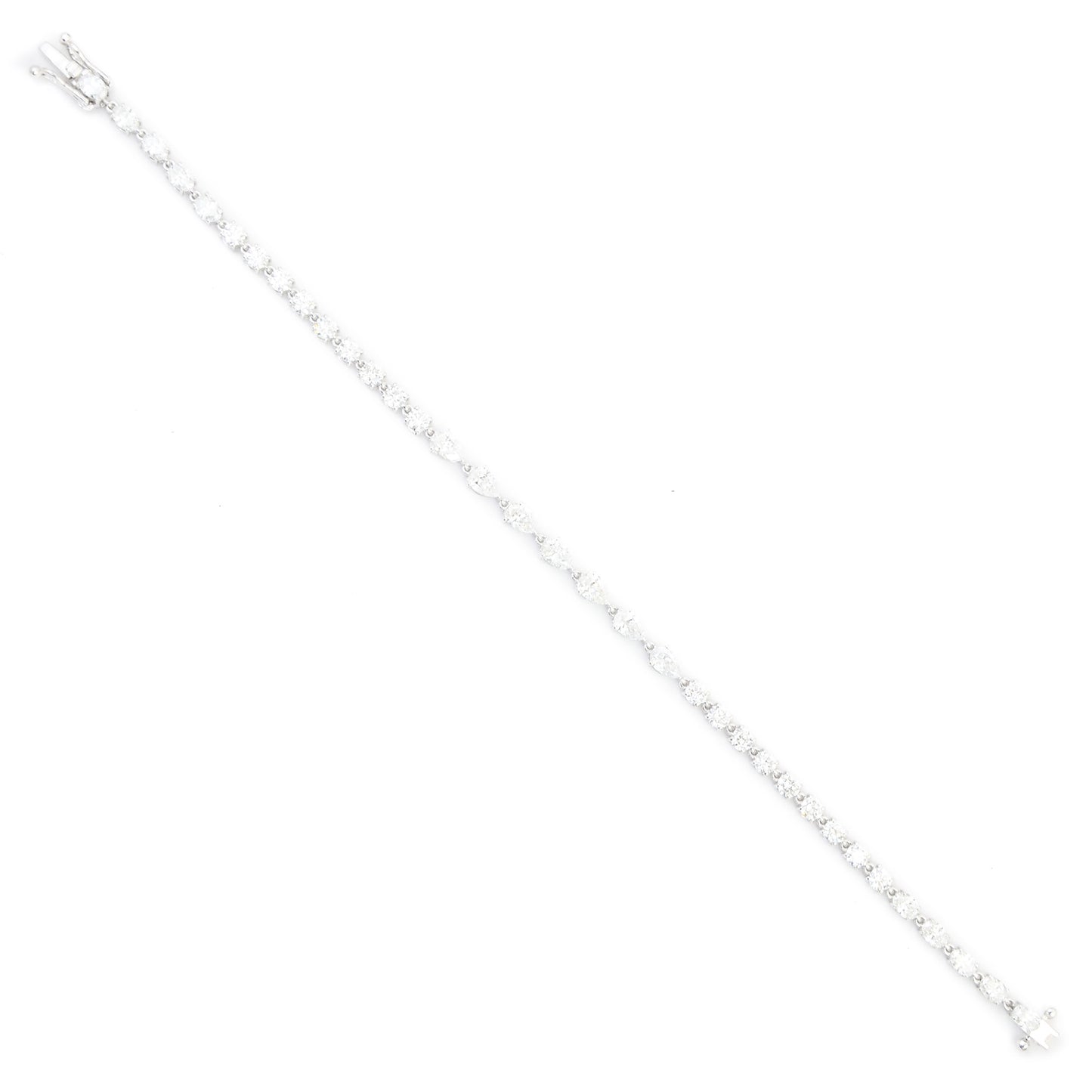 4.80 Carats Lab Grown Diamond 14K Gold Bracelet