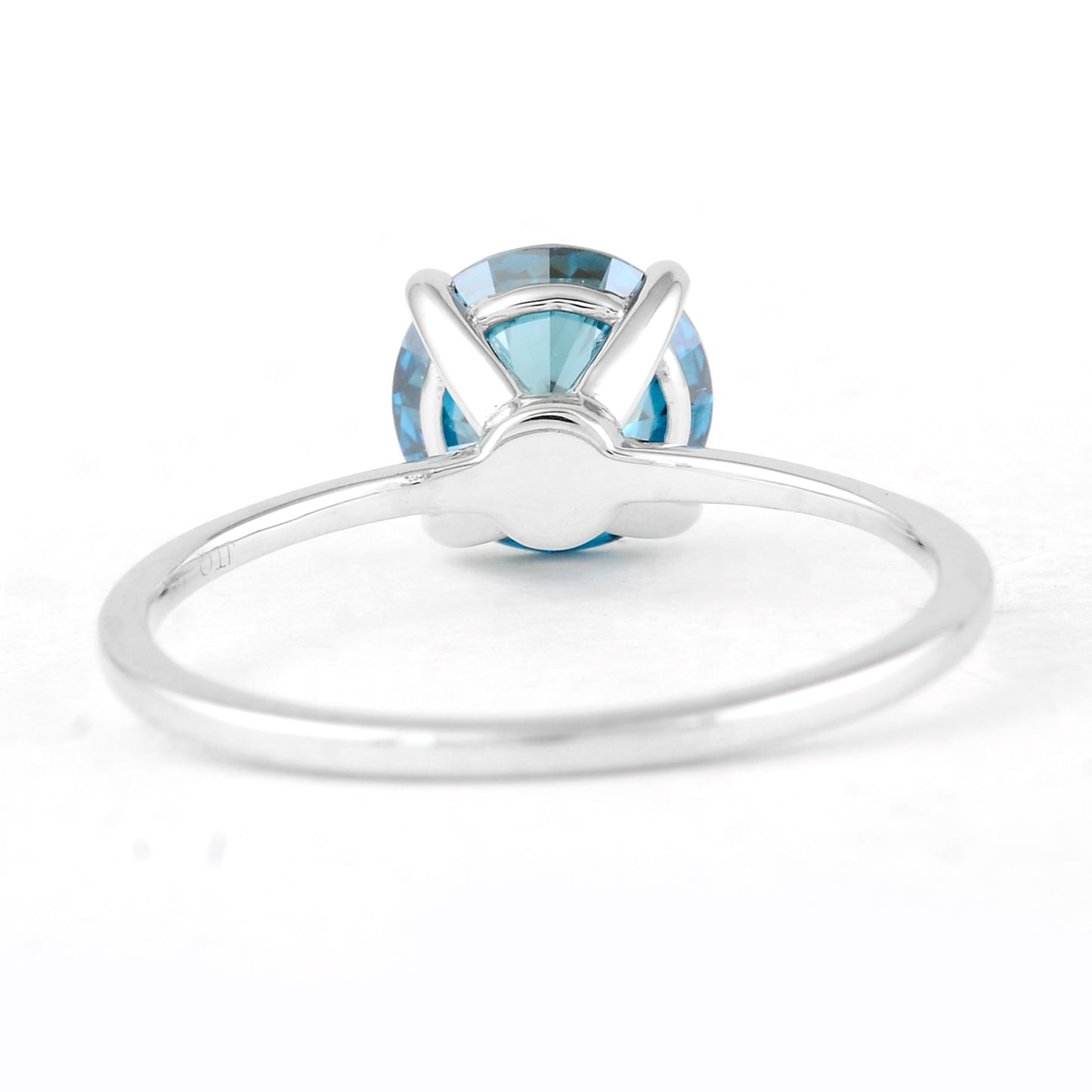 1.53 Carats Blue Lab Grown Diamond 14K Gold Ring