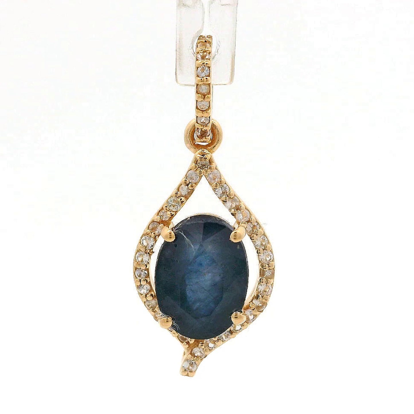 2.13 Ct Oval Sapphire 14K Gold Pendant
