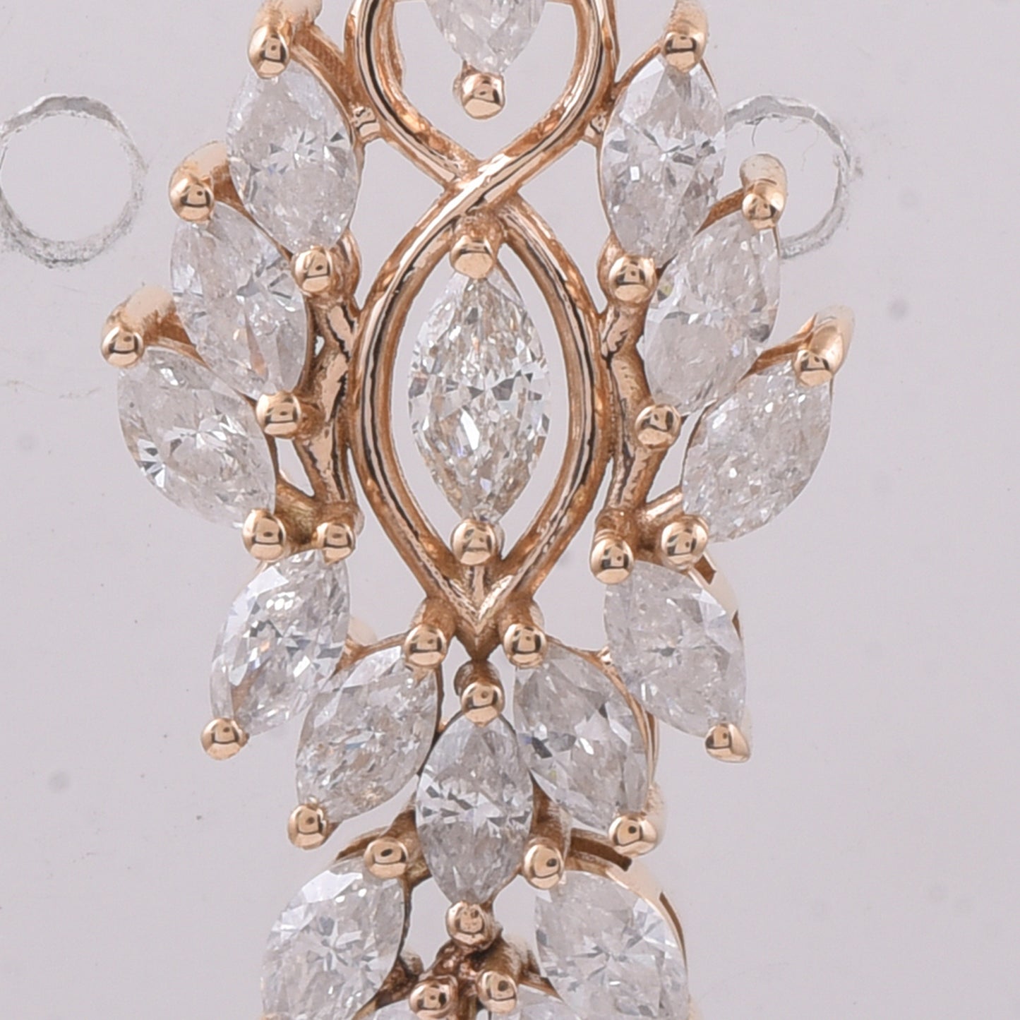 1.02 Ct Marquise Natural Diamond 14K Gold Pendant