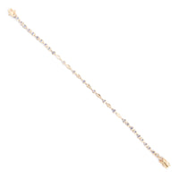 3.13 Ct Trillion Tanzanite 14K Gold Bracelet