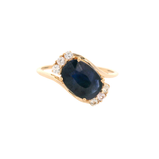 2.05 Ct Oval Sapphire 14K Gold Ring