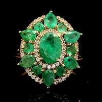 2.05 Ct Oval Emerald 14K Gold Ring