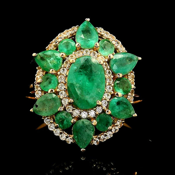 2.05 Ct Oval Emerald 14K Gold Ring