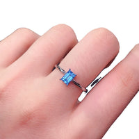 Blue Topaz 925 Sterling Silver Ring