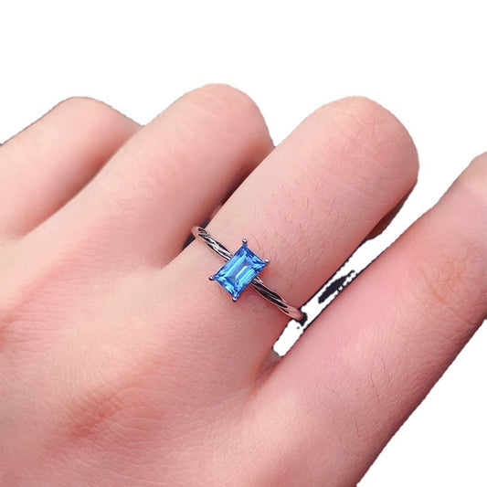 Blue Topaz 925 Sterling Silver Ring
