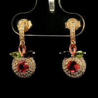 1.27 Ct Round Tourmaline 14K Gold Earrings