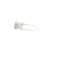 1.79 Carats Blue Lab Grown Diamond 14K Gold Ring