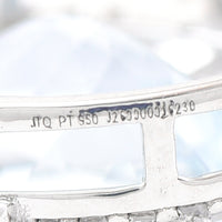 2.61 Ct Oval Mixed Cut Natural Aquamarine 950 Platinum Pendant