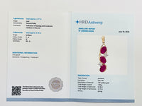 2.35 Ct Oval Natural Ruby 14K Gold Pendant
