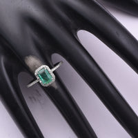 1.15 Ct Octagon Step Cut Natural Emerald 950 Platinum Ring